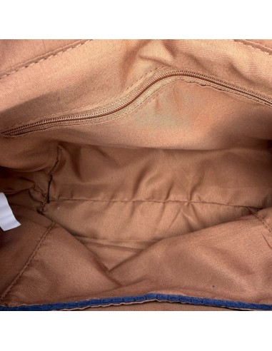 Sac cabas en velours côtelé frangé brodé « Winter Vibes »