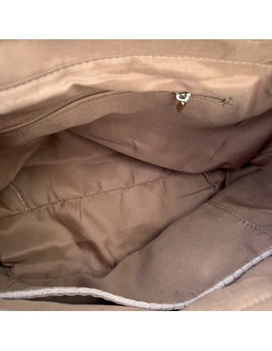 Sac cabas en velours côtelé frangé brodé « Winter Vibes »