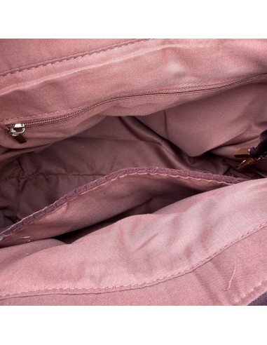 Sac cabas en velours côtelé frangé brodé « Winter Vibes »