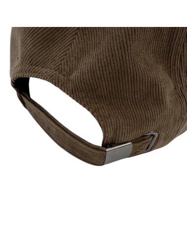 Casquette en velours côtelé avec patch cœur léopard