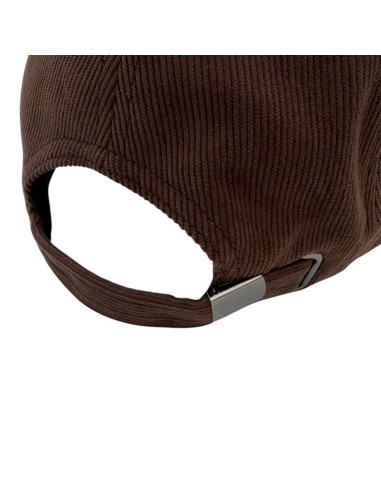 Casquette en velours côtelé avec patch cœur léopard