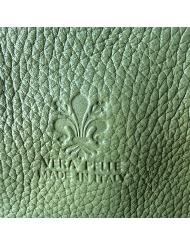 Porte-monnaie rétro en cuir véritable avec fermoir clic-clac « Vera Pelle Made in Italy »