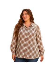 Chemise à carreaux femme - Taille unique grande taille (du 42/44 au 52)
