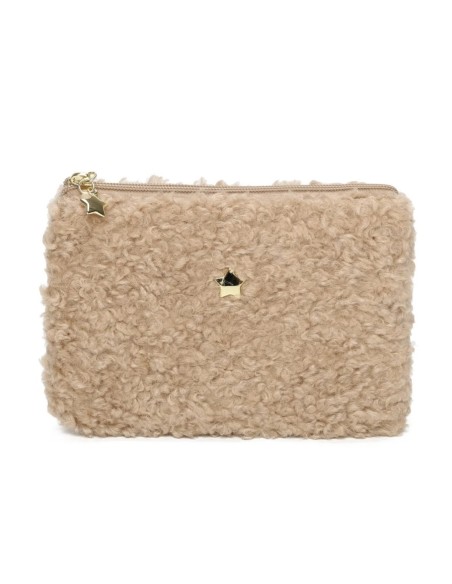 Pochette en bouclette avec détails étoiles Ines Delaure
