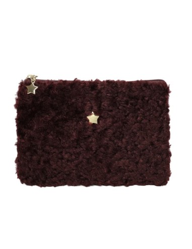 Pochette en bouclette avec détails étoiles Ines Delaure