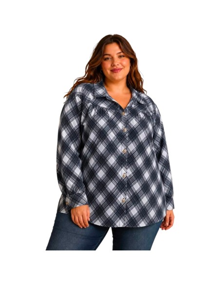 Chemise à carreaux femme - Taille unique grande taille (du 42/44 au 52)