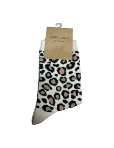 Chaussettes à imprimé léopard brillant Inès Delaure - Du 36 au 41 2