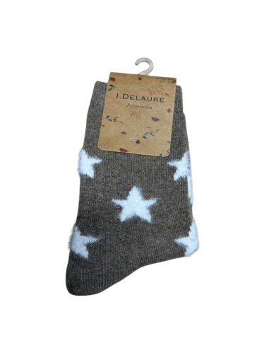 Chaussettes mouchetées à motifs étoiles douces Inès Delaure - Du 36 au 41