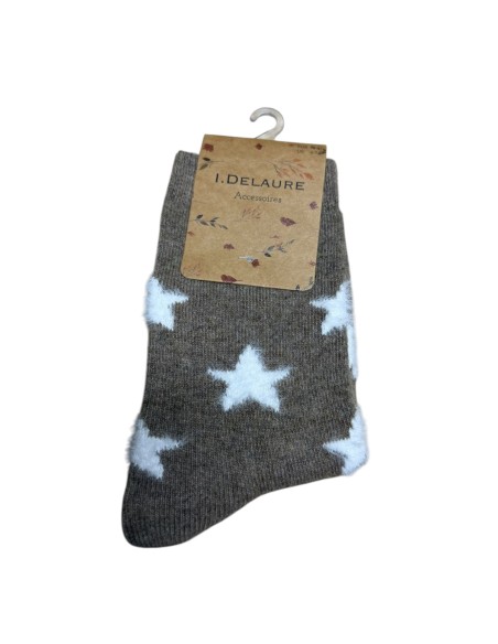 Chaussettes mouchetées à motifs étoiles douces Inès Delaure - Du 36 au 41