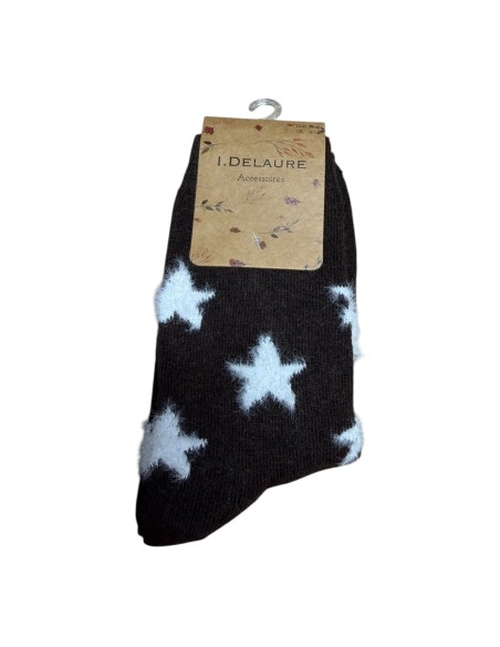 Chaussettes mouchetées à motifs étoiles douces Inès Delaure - Du 36 au 41