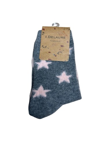 Chaussettes mouchetées à motifs étoiles douces Inès Delaure - Du 36 au 41