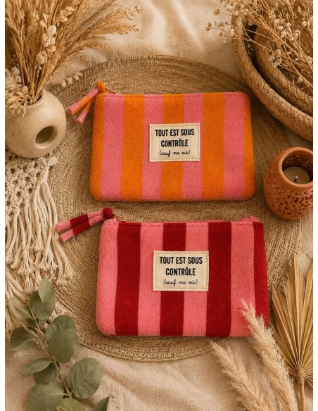 Pochette « Tout est sous contrôle (sauf ma vie) » - Pochette zippée tendance