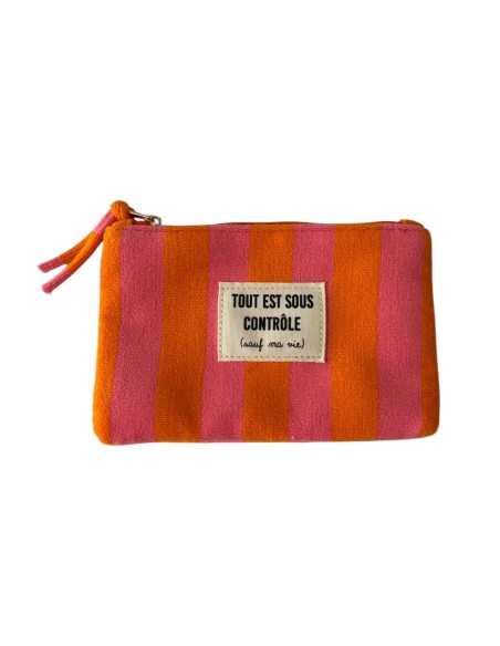 Pochette « Tout est sous contrôle (sauf ma vie) » - Pochette zippée tendance
