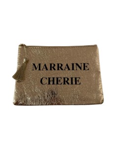 Pochette « Marraine chérie » - Pochette cadeau pour marraine - Plusieurs coloris 2