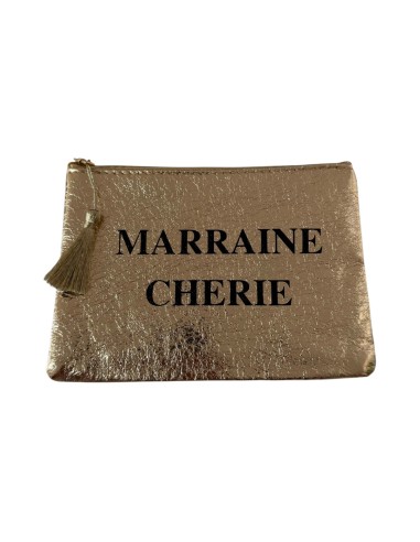 Pochette « Marraine chérie » - Pochette cadeau pour marraine - Plusieurs coloris