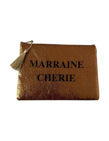 Pochette « Marraine chérie » - Pochette cadeau pour marraine - Plusieurs coloris