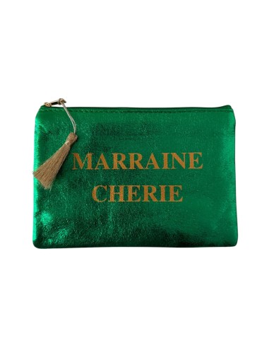 Pochette « Marraine chérie » - Pochette cadeau pour marraine - Plusieurs coloris