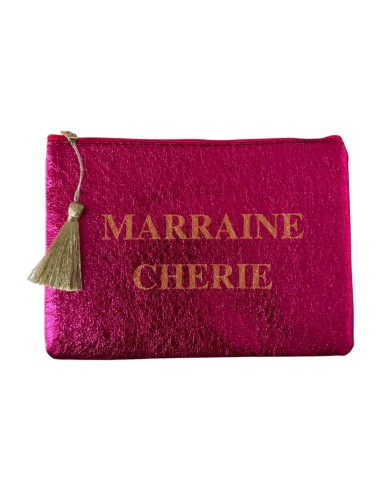Pochette « Marraine chérie » - Pochette cadeau pour marraine - Plusieurs coloris