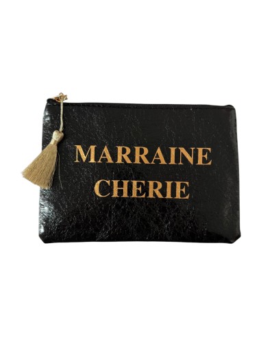 Pochette « Marraine chérie » - Pochette cadeau pour marraine - Plusieurs coloris