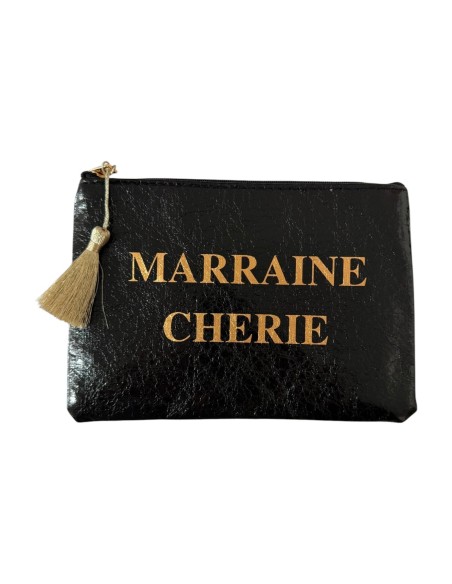 Pochette « Marraine chérie » - Pochette cadeau pour marraine - Plusieurs coloris
