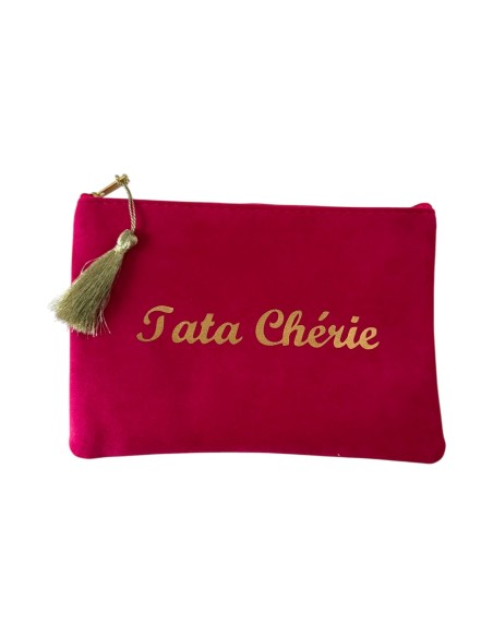 Pochette « Tata Chérie » - Pochette cadeau pour tata - Plusieurs coloris