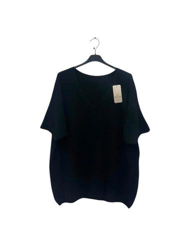 Pull femme grande taille manches courtes - Col V - Taille unique grande taille (du 42/44 au 50/52) - Plusieurs coloris