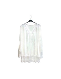 T-shirt rouleau femme grande taille manches longues - Col V dentelle - Taille unique grande taille (du 42/44 au 50/52) 2