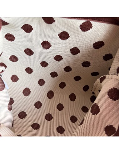 Sac Clap-Clap chocolat à pois beige - Chaînette amovible - Style chaleureux & tendance