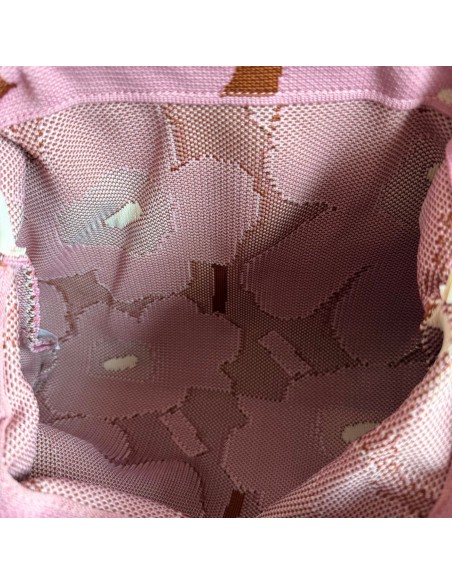 Sac Clap-Clap fleur vieux rose & chocolat - Chaînette amovible - motif fleuri & féminin