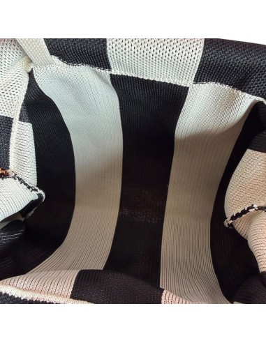 Sac Clap-Clap rayé noir & blanc - Chaînette amovible - Graphique & tendance