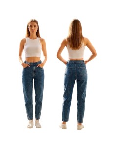 Jean taille haute femme Ballon & Barrel - Denim bleu