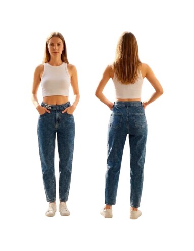 Jean taille haute femme Ballon & Barrel - Denim bleu