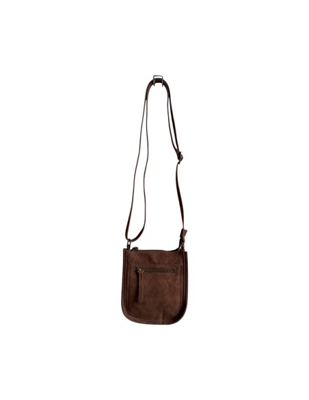 Pochette téléphone Mandoline femme Moka - Bandoulière réglable