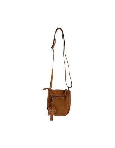 Pochette téléphone Mandoline femme Camel - Bandoulière réglable