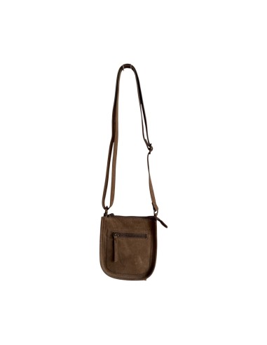 Pochette téléphone Mandoline femme Taupe - Bandouilère réglable