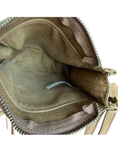 Pochette téléphone Mandoline femme Taupe - Bandouilère réglable