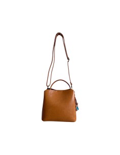 Sac femme Mandoline Camel - Sac à main avec bandoulière réglable et amovible
