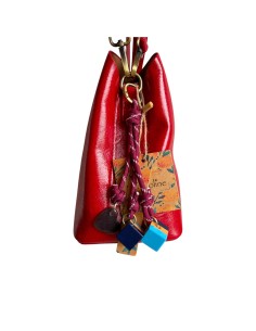 Sac femme Mandoline Rouge - Sac à main avec bandoulière réglable et amovible 2