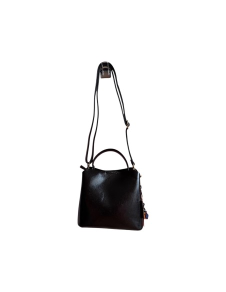 Sac femme Mandoline Noir - Sac à main avec bandoulière réglable et amovible
