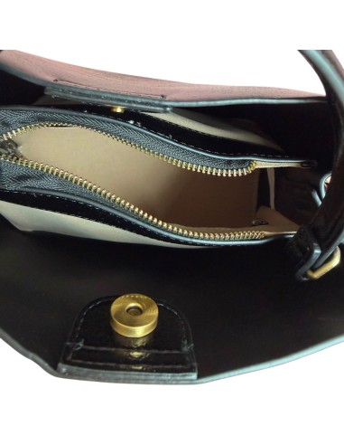 Sac femme Mandoline Noir - Sac à main avec bandoulière réglable et amovible