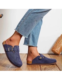 Sabots Findlay femme Bleu Marine à boucle - Élégance décontractée