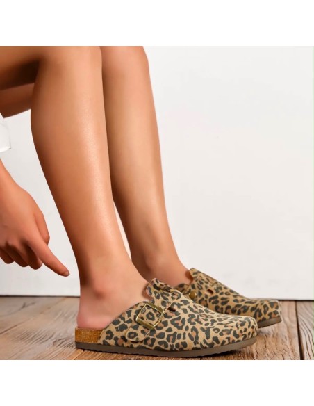 Sabots Findlay femme Léopard à Boucle - Le détail tendance qui fait la différence