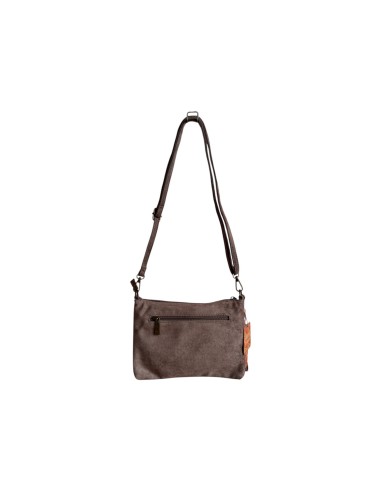 Pochette femme Mandoline à clous Taupe - Bandoulière réglable et amovible