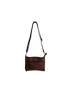 Pochette femme Mandoline à clous Coffee - Bandoulière réglable et amovible