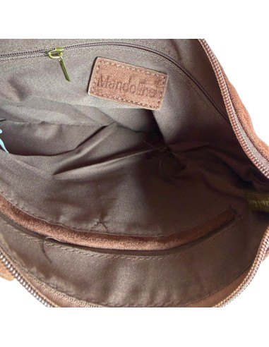 Pochette femme Mandoline à clous Coffee - Bandoulière réglable et amovible