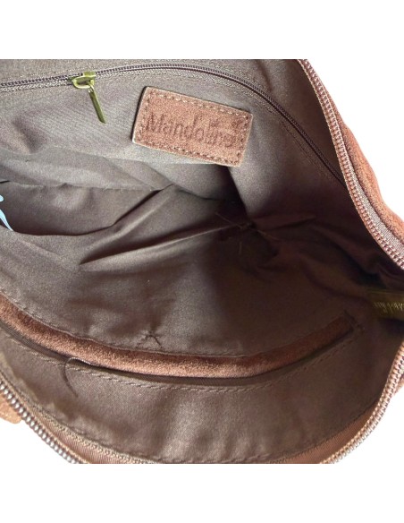Pochette femme Mandoline à clous Coffee - Bandoulière réglable et amovible