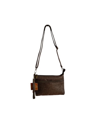 Pochette femme Mandoline à clous Kaki - Bandoulière réglable et amovible