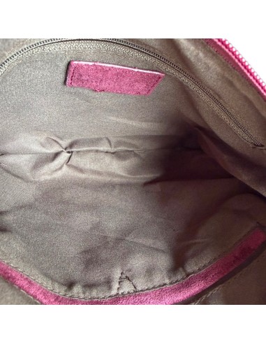 Pochette femme Mandoline à clous Prune - Bandoulière réglable et amovible