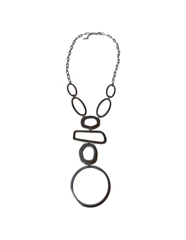 Collier Plastron argenté en acier inoxydable réglable