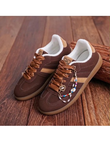 Baskets Chic Muse femme Marron à Lacets - Style casual et original